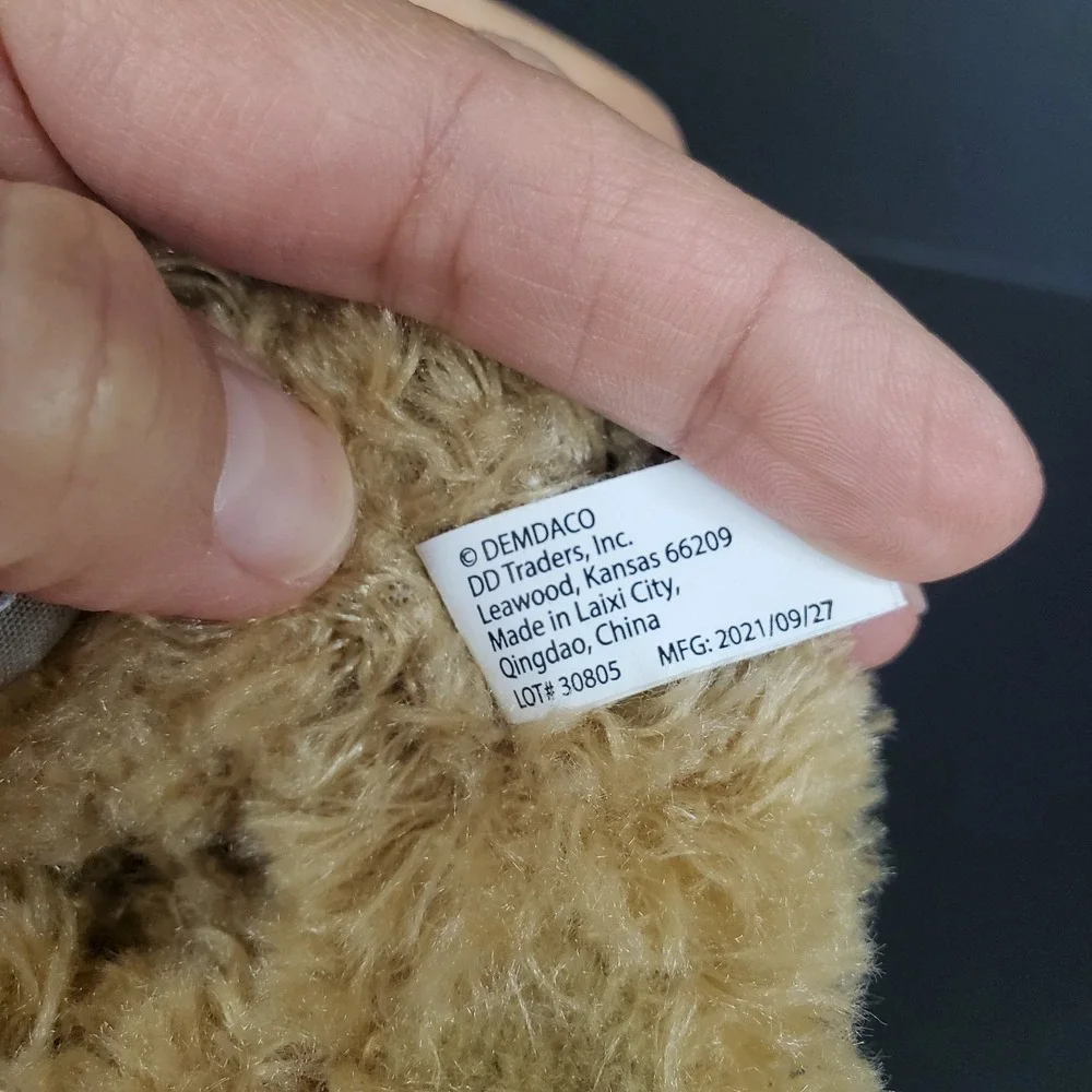 Demdaco Goldendoodle Labradoodle Brown Poodle Puppy Dog Realistic 5.5
